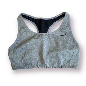 Nike Sports Bra Grey DriFit Medium Mesh Back